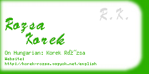 rozsa korek business card